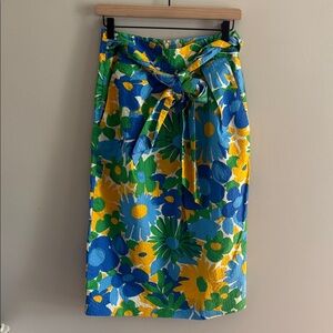 J. Crew • 100% cotton floral pencil skirt